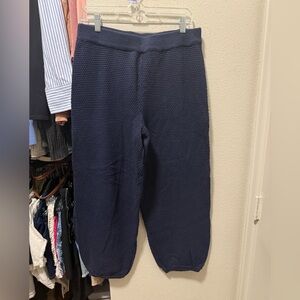 Woman’s Navy Blue Knit Pants